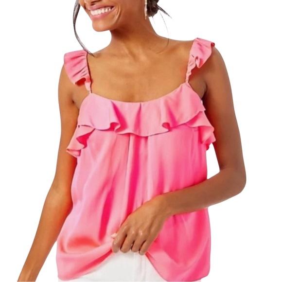 Lilly Pulitzer Pink Ruffle Camisole - Picture 1 of 10